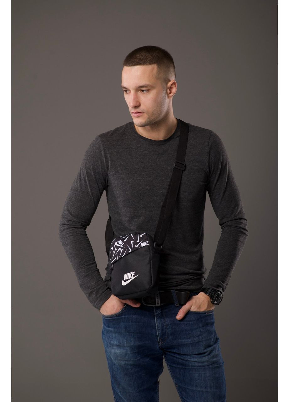 Чорна сумка чоловіча через плече - мінімалізм і зручність No Brand (365761987)