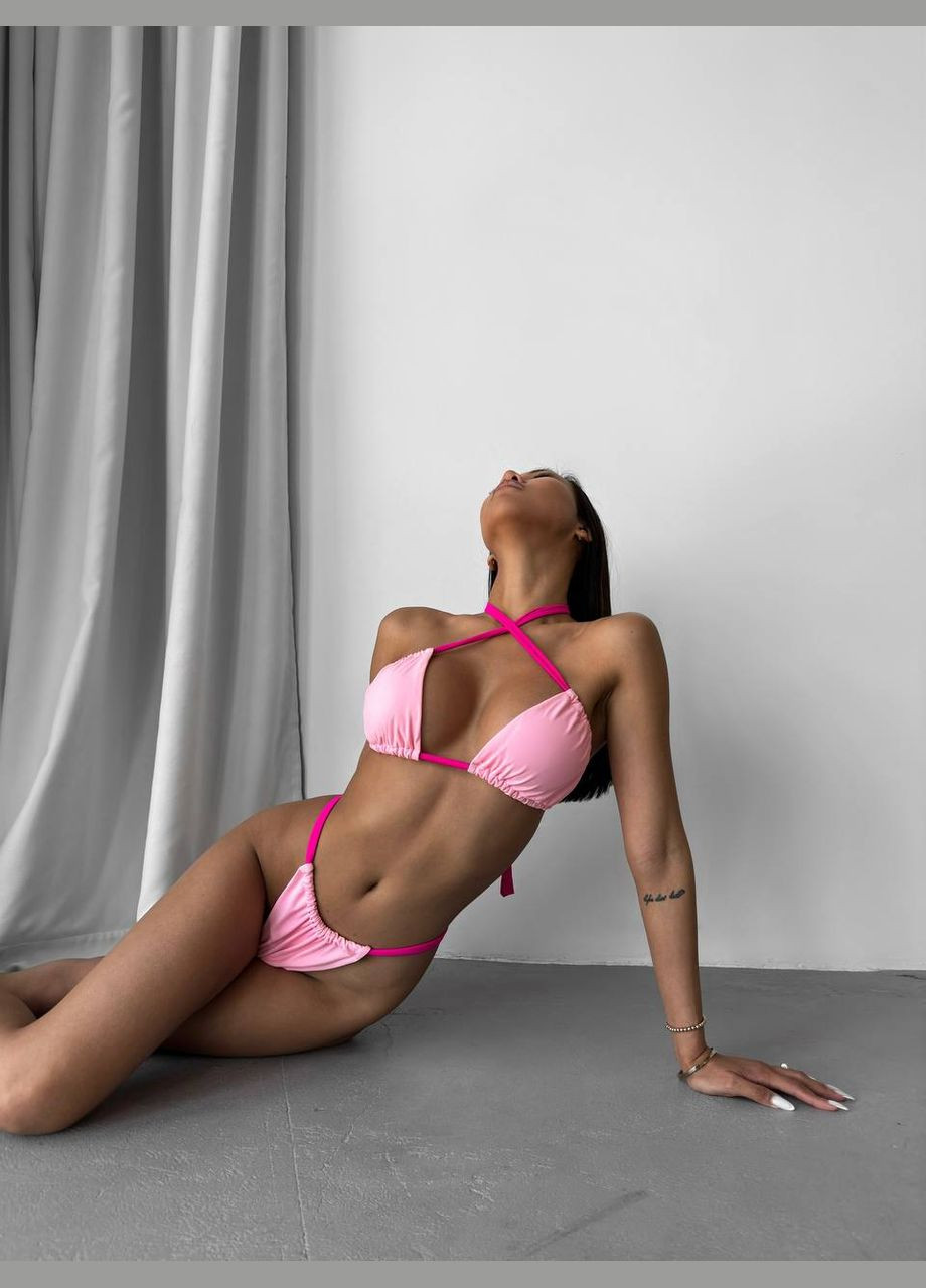Розовый летний модный купальник No Brand