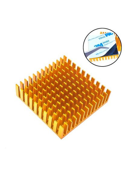 Алюминиевый радиатор для LED матриц VGA MB 40х40х11мм, клейкий, 101733 No Brand (372492721)