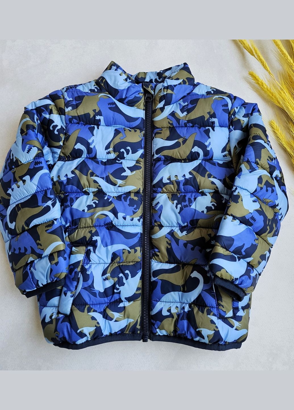 Голубая демисезонная куртка демисезонная без капюшона для мальчиков Lupilu Куртка