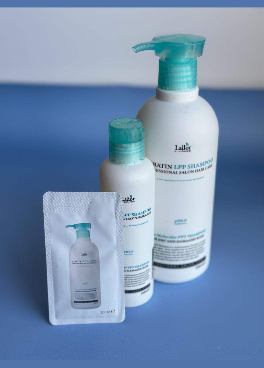 Кератиновый шампунь для волос с комплексом аминокислот Keratin LPP Shampoo PH 6.0, 150 мл La'dor (311666516)