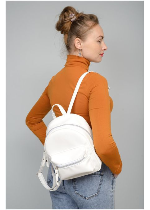 Рюкзак женский из экокожи 5 л городской маленький Белый 39477 Sambag (355884723)