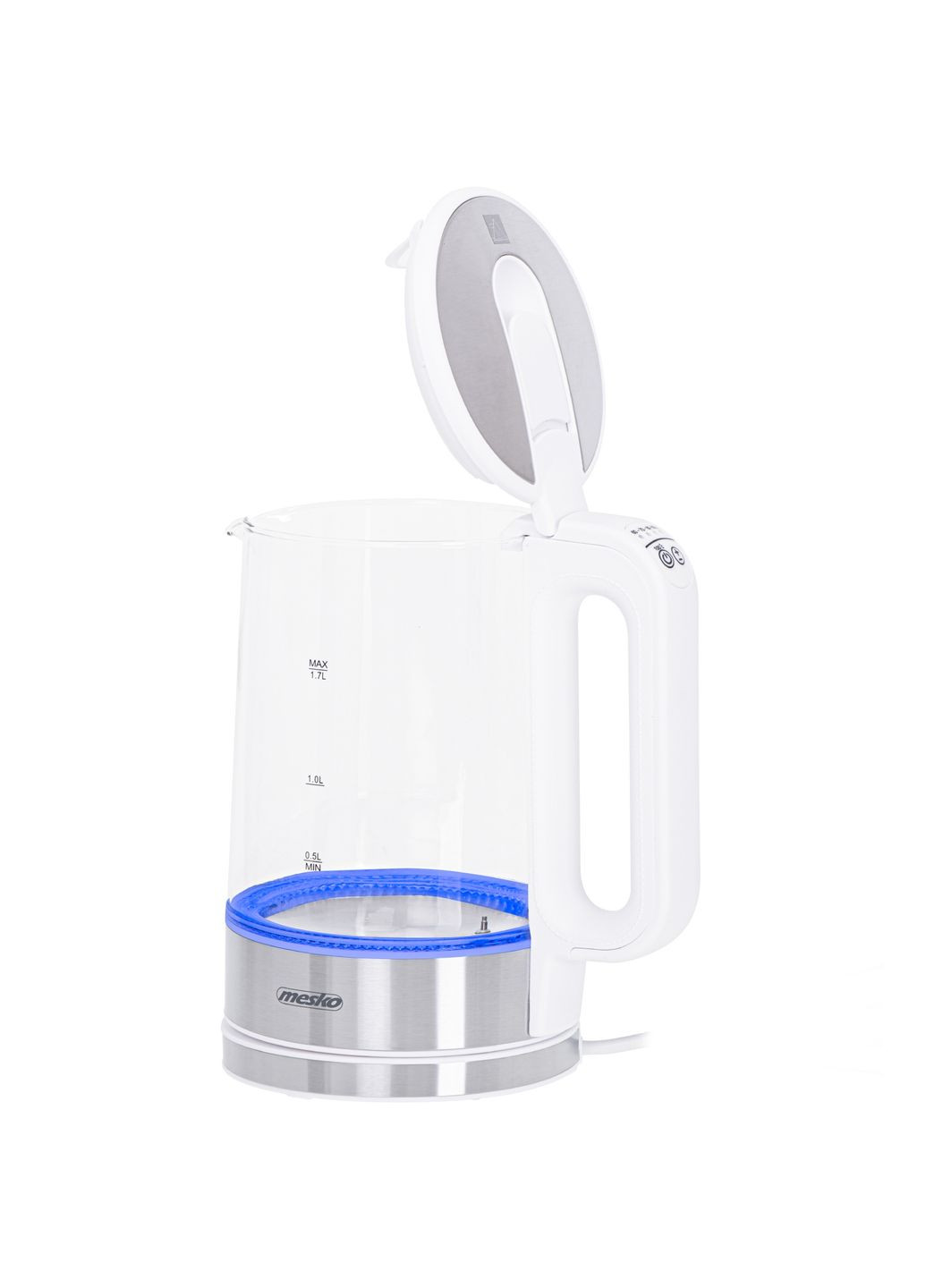 Электрочайник MS 1301 white 1850-2200Вт/ 1.7л/стекло/ установка температуры Mesko (362212108)