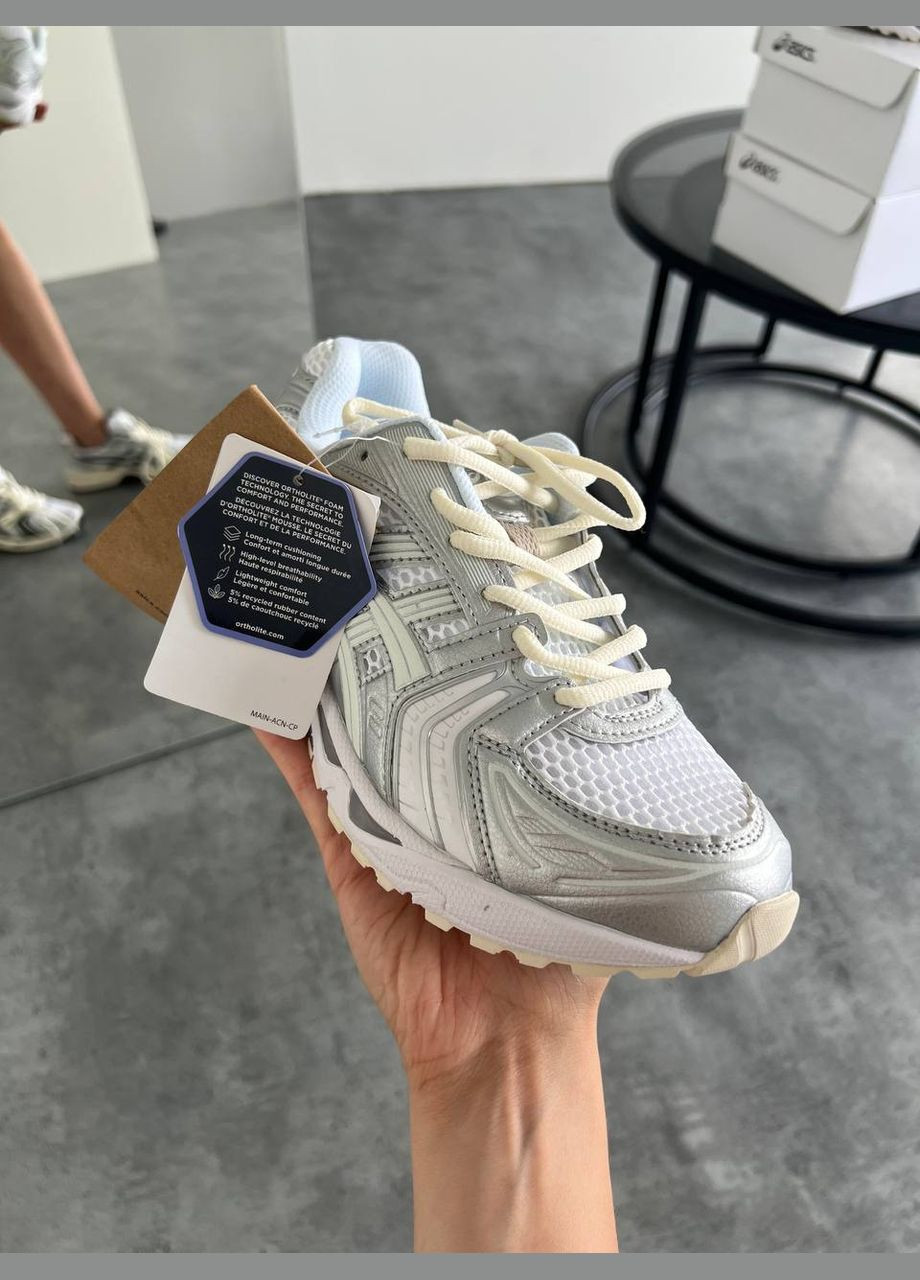 Жіночі кросівки Asics Gel-Kayano 14 white Silver No Brand срібні літо (329687942)