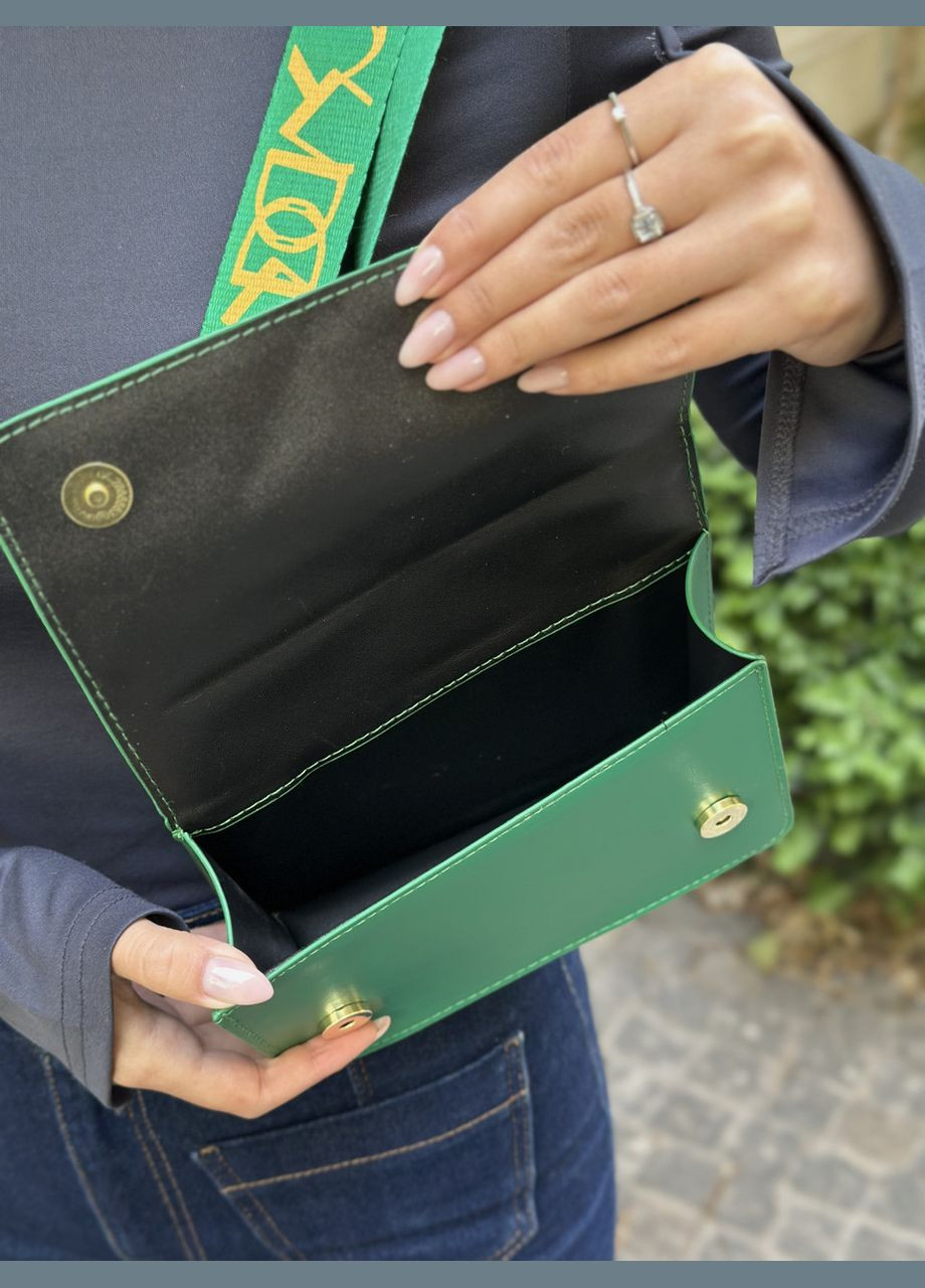 Женская сумка 10277 кросс-боди на ремешке зеленая No Brand (299279293)