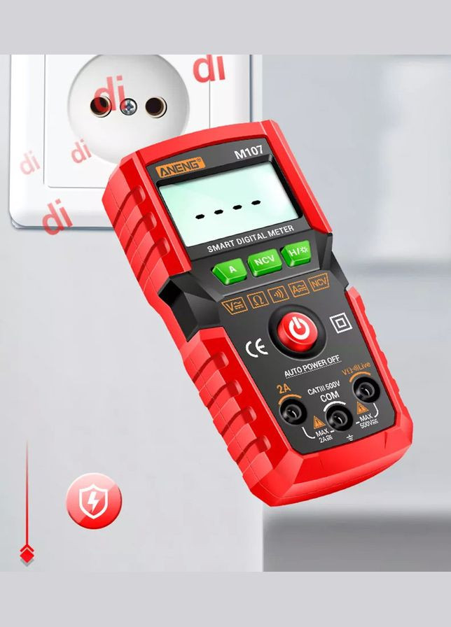 Портативний цифровий мультиметр тестер M107 з автодіапазоном Aneng (303401388)