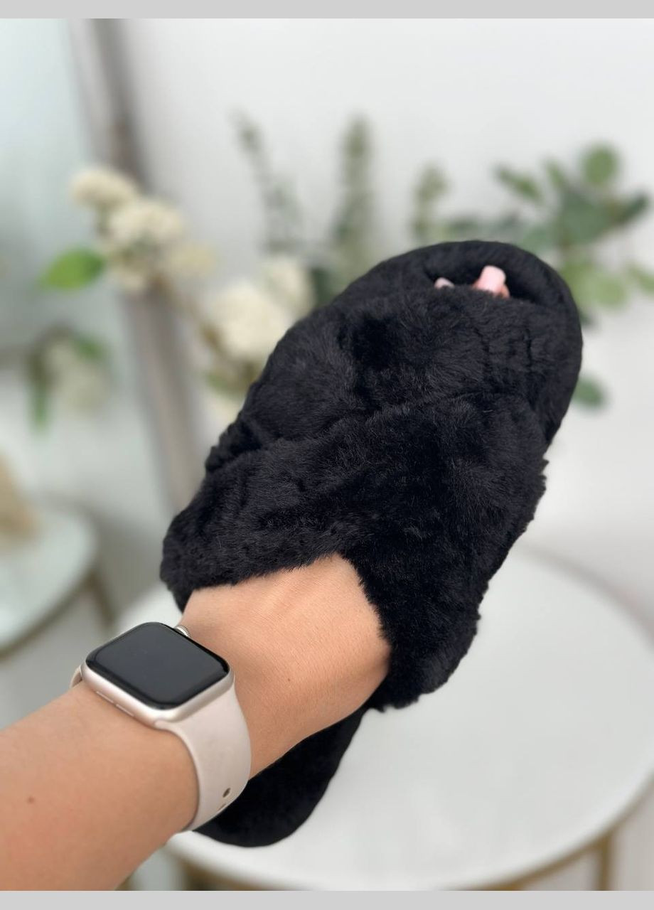 Черные тапочки комнатные No Brand