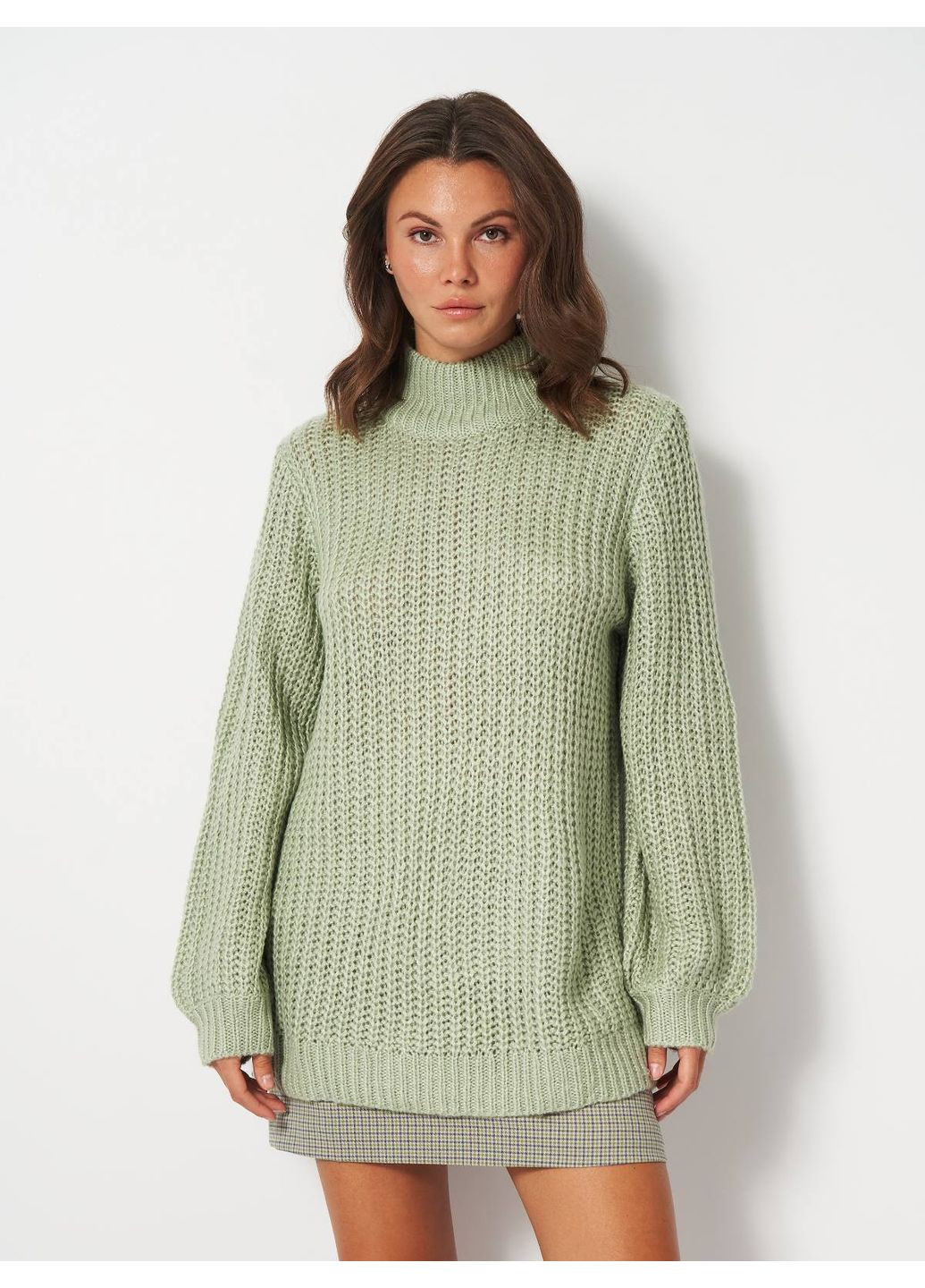 Зеленый зимний свитер H&M