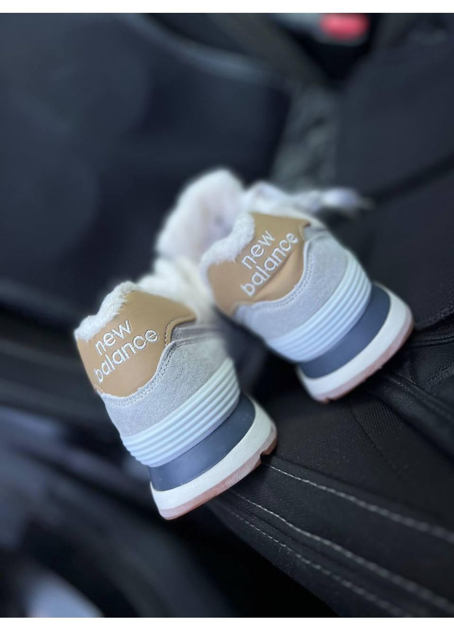 КРОСІВКИ ЖІНОЧІ NEW BALANCE 574 LIGHT GREY WINTER НЬЮ БЕЛАНС 574 No Brand сірі зими (369388862)