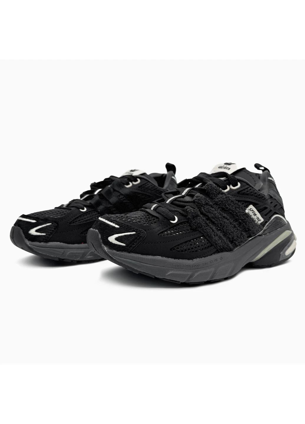 Чорні кросівки чоловічі adidas adistar coushion x s.f.t.m. black адідас адістар чорні демісезон No Brand