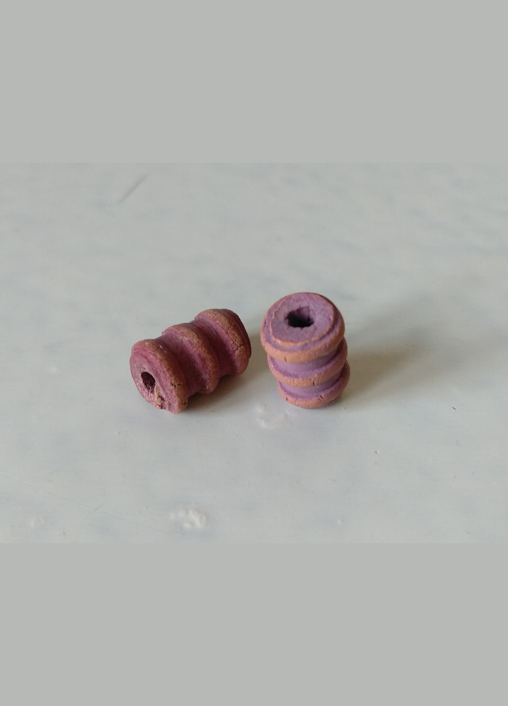 Керамические бусины ручной работы "Магические Завитки №2" (бордовые) 2шт. Коти&Ангели (301533080)