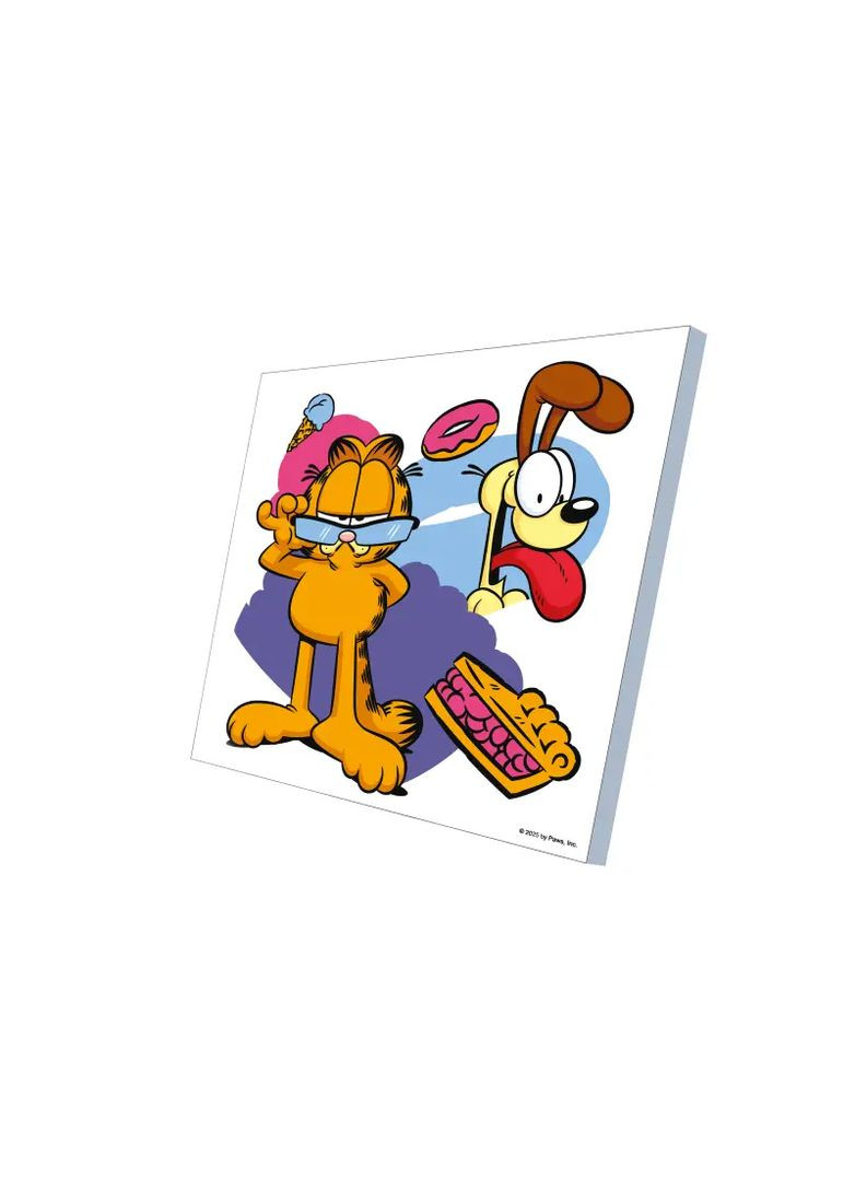 Набір для розмальовування за номерами Гарфілд стиль, полотно, акрил, QB913-007 qbee Нас1243 (370650708)