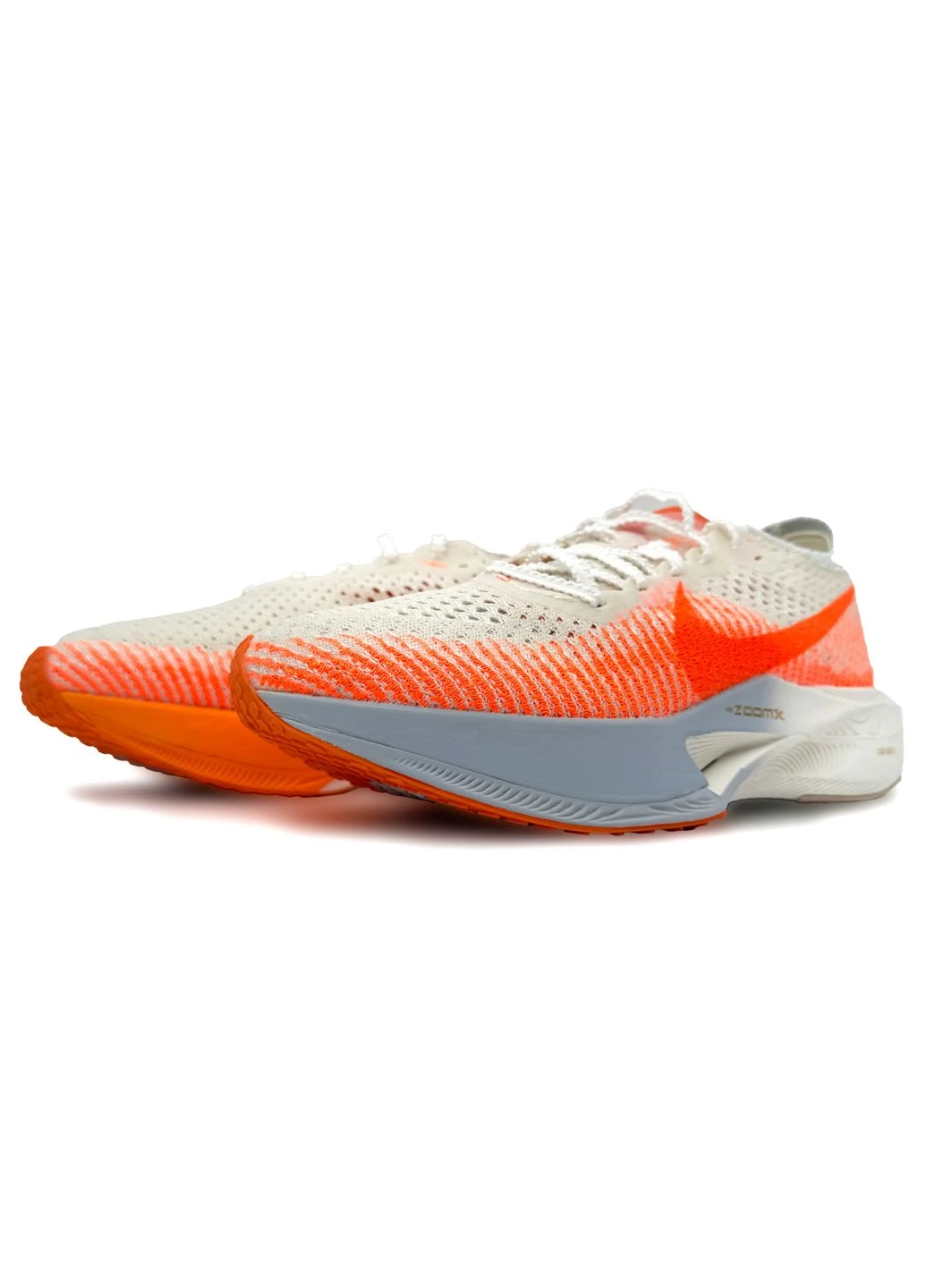 Білі кросівки чоловічі nike air zoomx vaporfly 3 orange/white найк аір зум білі демісезон No Brand