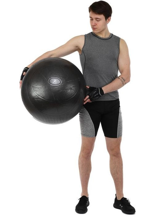 Фітбол м'яч для фітнесу масажний Чорний (діаметр 65 см) FI-9929-65 Zelart (367617511)