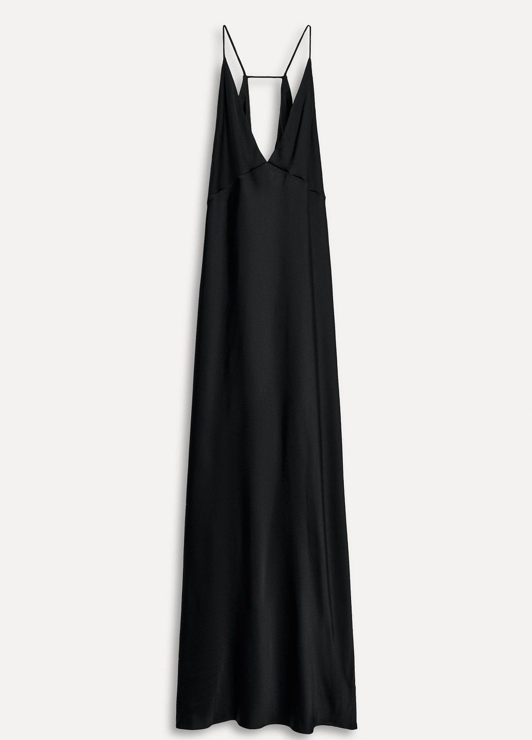 Черное вечернее платье Zara однотонное