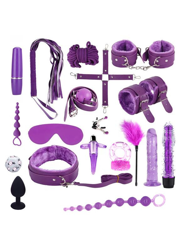 БДСМ игрушки из 21 предмета для ролевых садо-мазо игр красние No Brand (340914520)