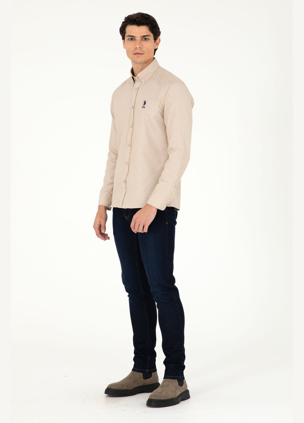 Сорочка з довгим рукавом U.S. Polo Assn чоловіча U.S. Polo Assn. (342394845)