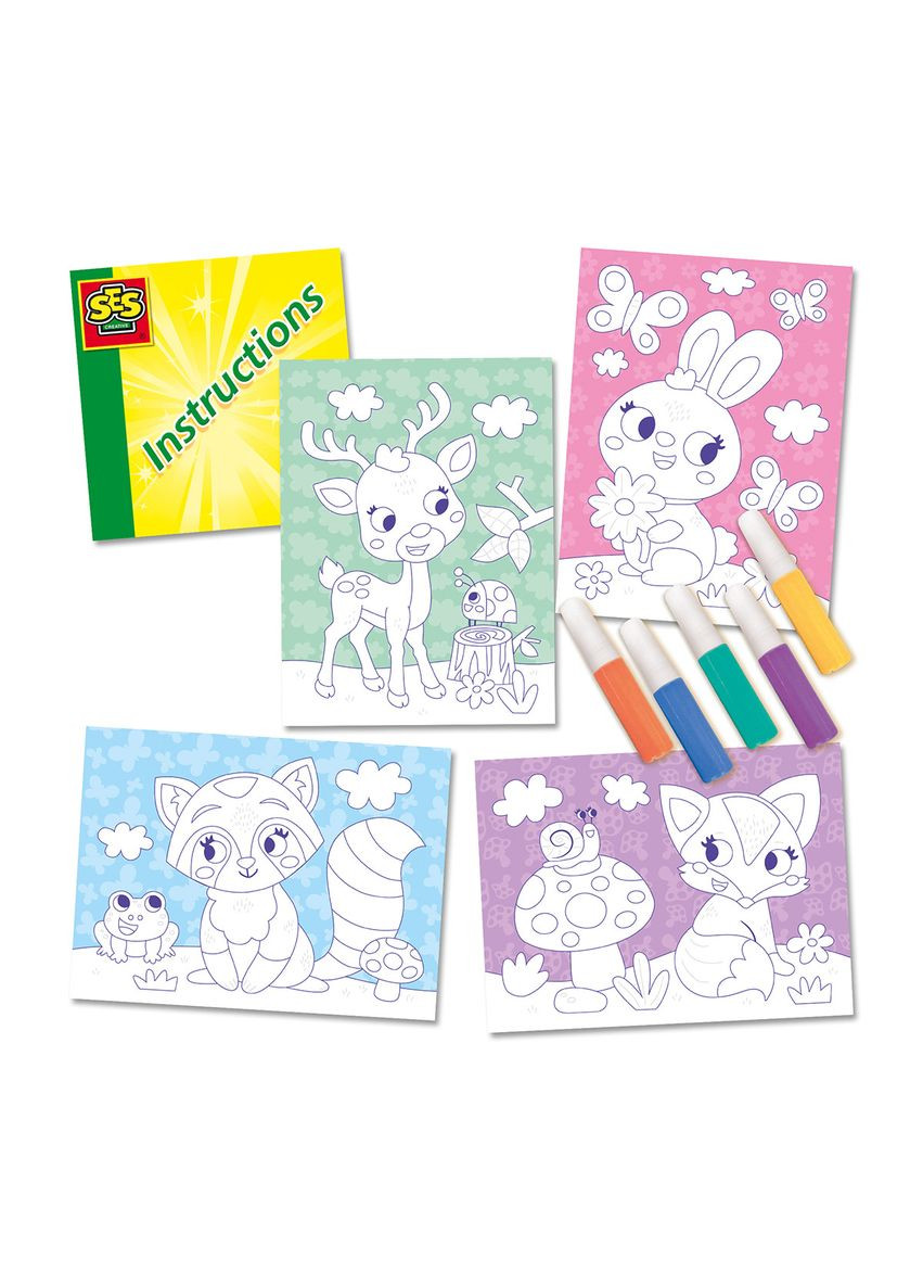 Набор для творчества с цветным песком – Лесные животные Ses Creative (360898967)