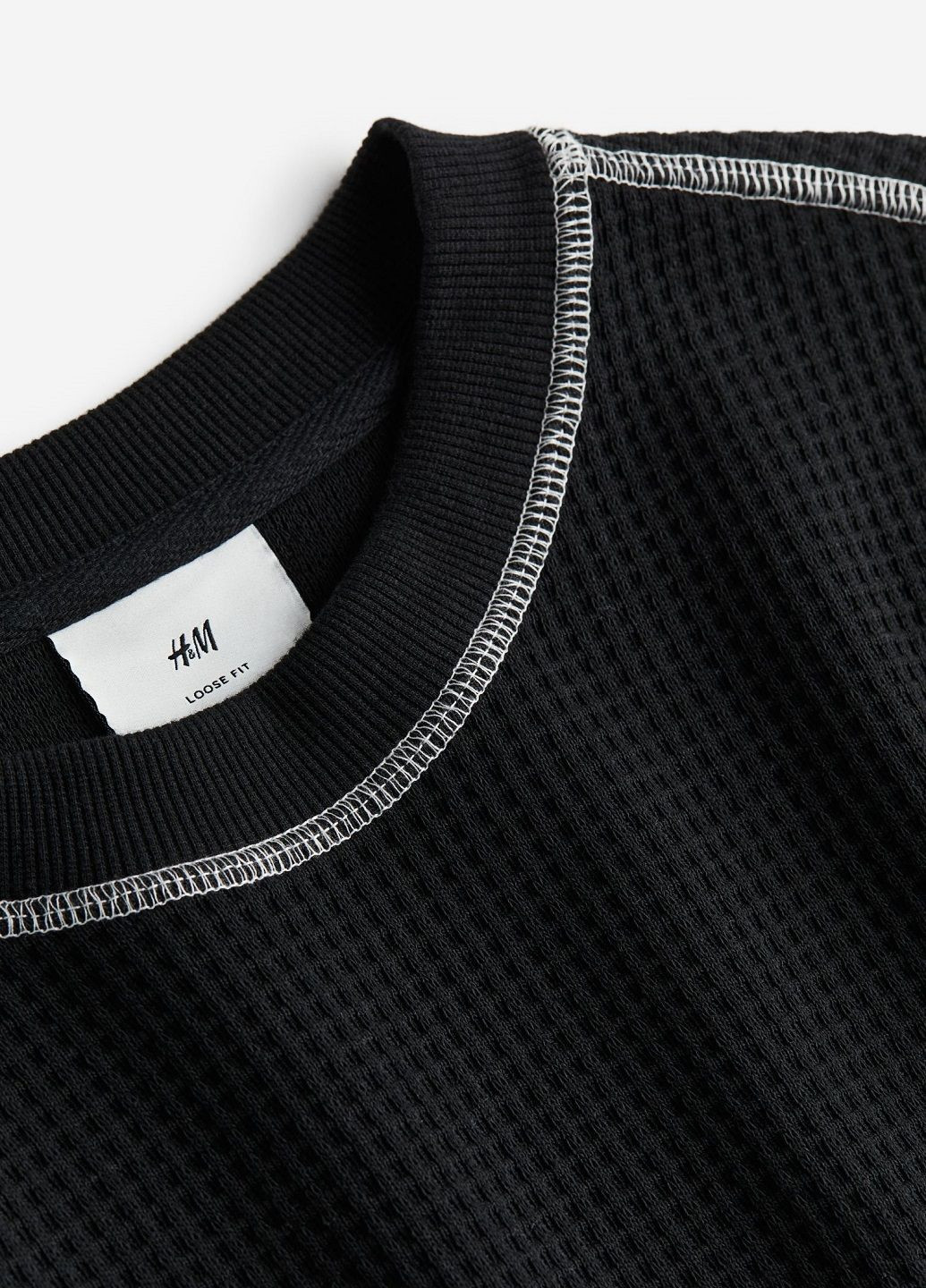 Світшот H&M - крій чорний кежуал - (278110701)