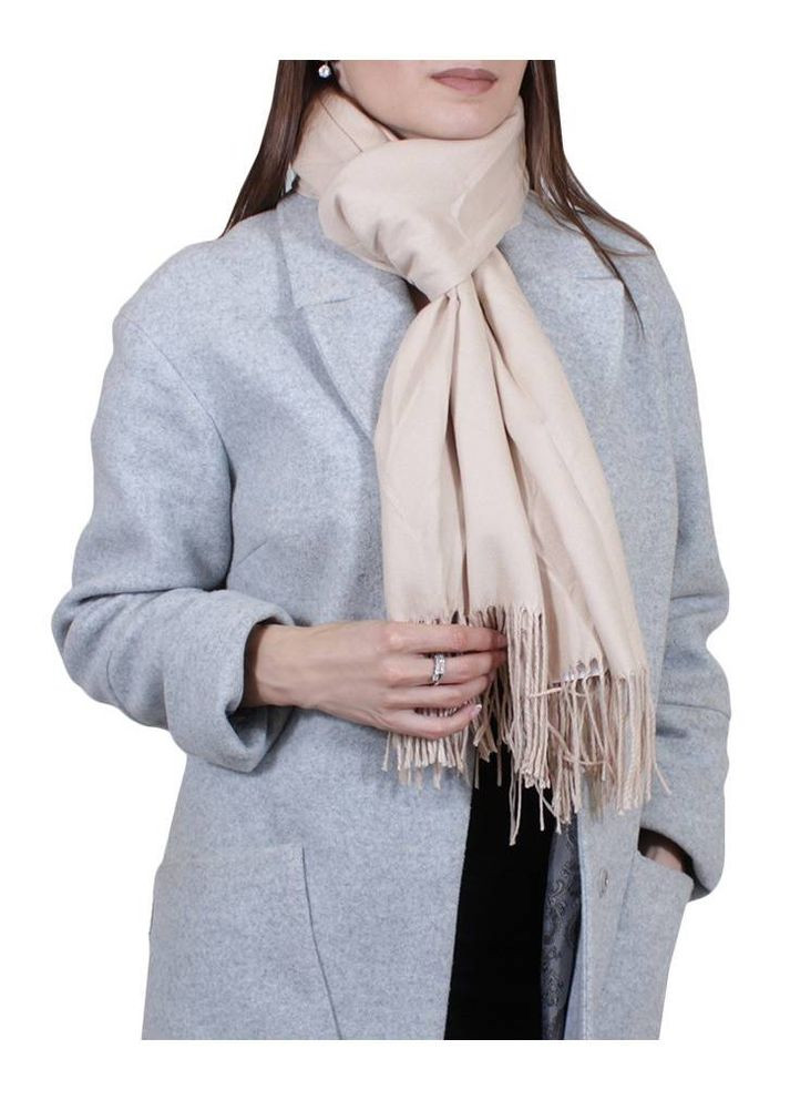 Палантин женский теплый кремовый 240803-6 большой De Esse (305054011)