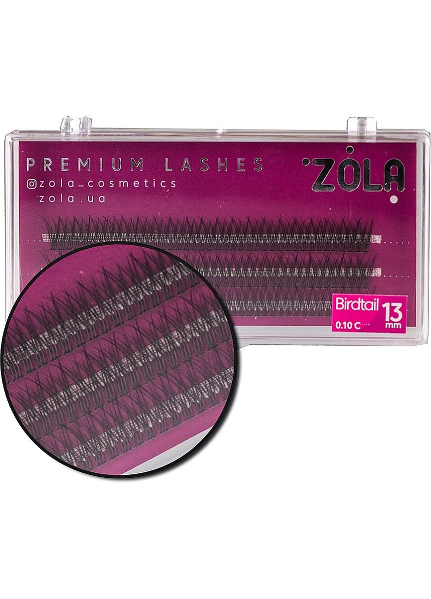 Накладні вії "Birdtail", 13 mm 63шт (1306839-196658) ZOLA (368603970)