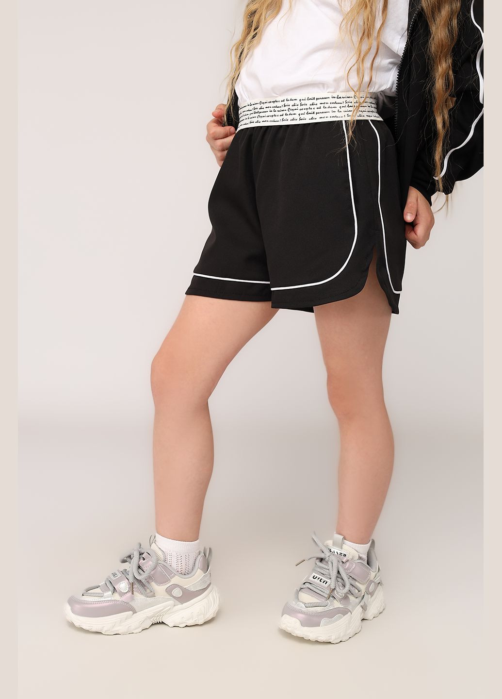 Шорты для девочки цвет черный ЦБ-00276958 Yuki (338375498)