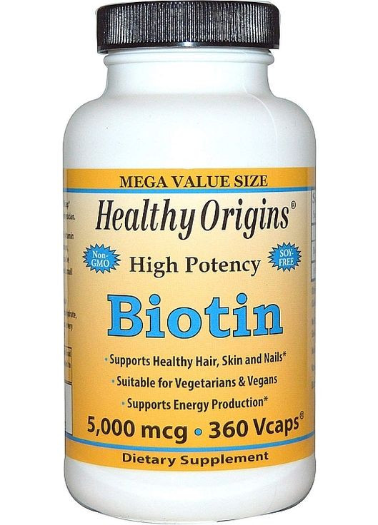Харчова добавка "Biotin" 5000 mg 360шт (1516029-40444957) Healthy Origins (368643078)