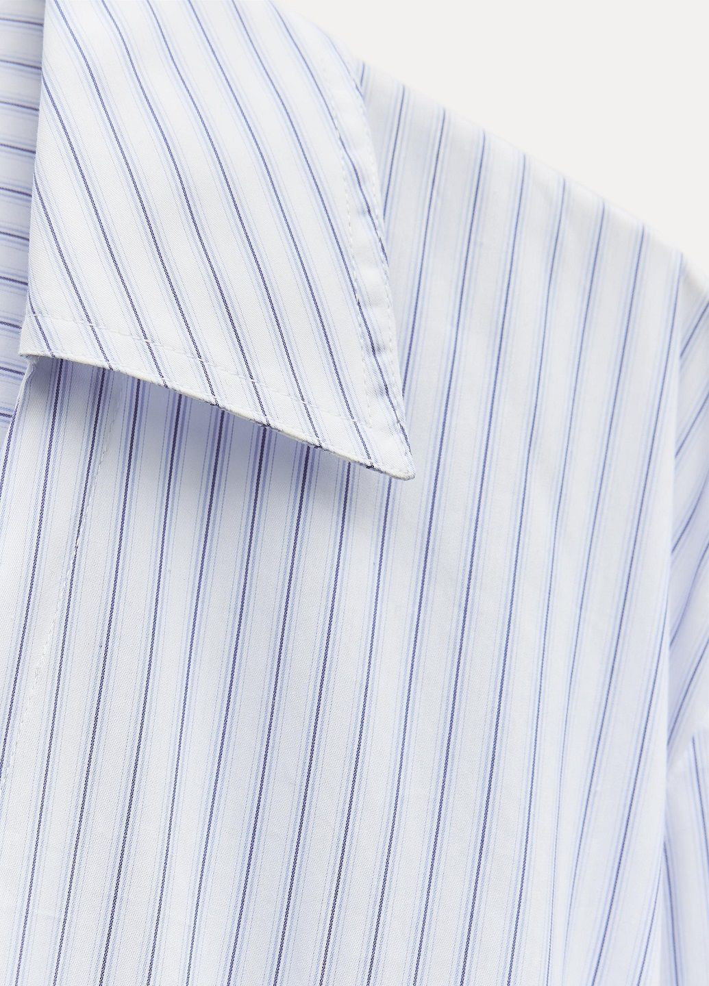 Голубое кэжуал платье Zara в полоску