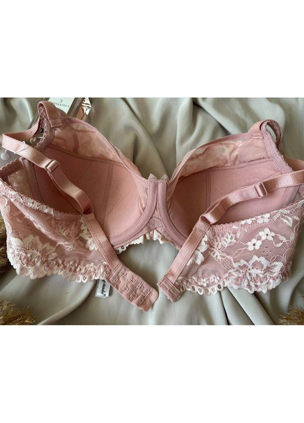 Пудровый бюстгальтер с мягким поролоном 11926 пудровый Lanny Mode