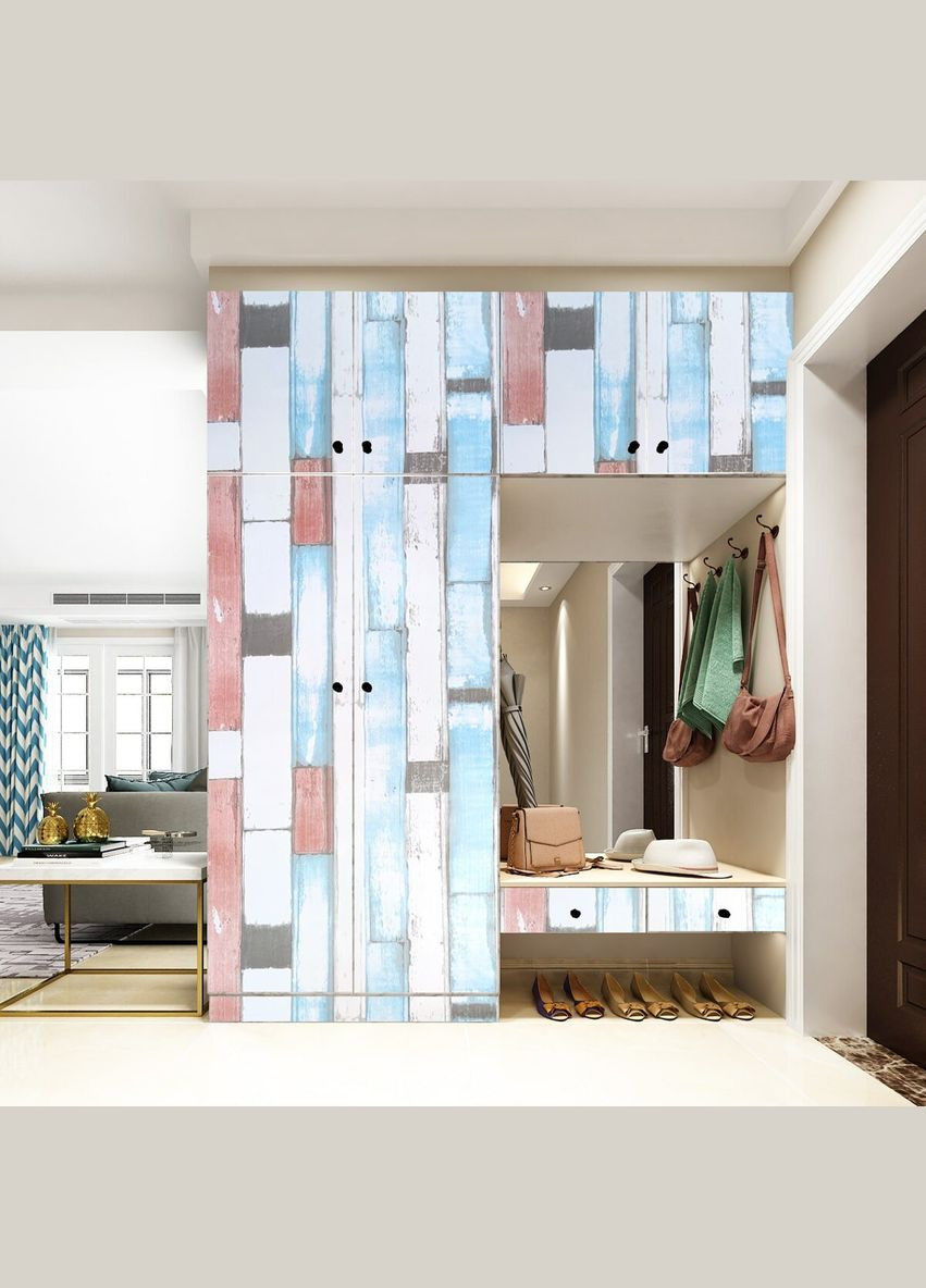 Самоклеюча плівка 0,45х10м х 0,07мм Блакитне дерево SW-00001264 Sticker Wall (341283744)