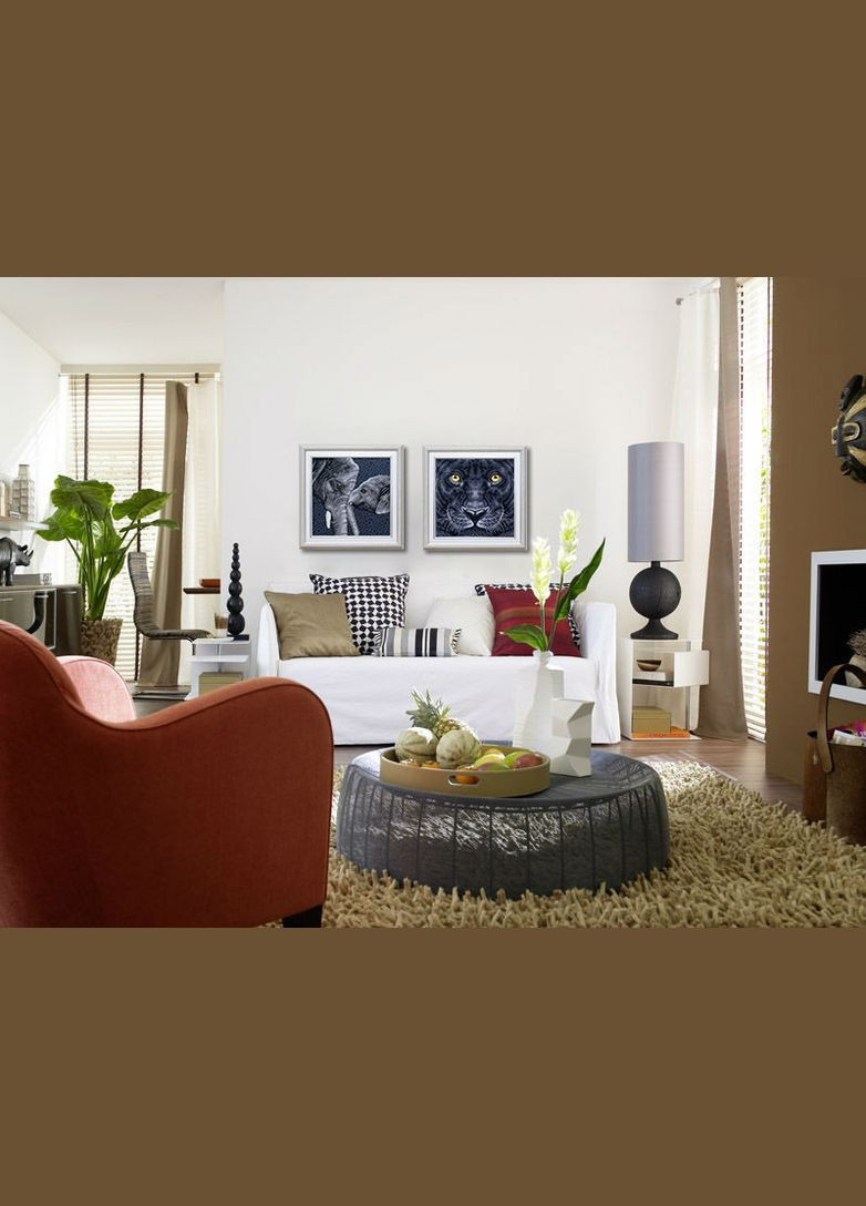 Набор для вышивки бисером "Пантера", 40х40 см No Brand (340484863)