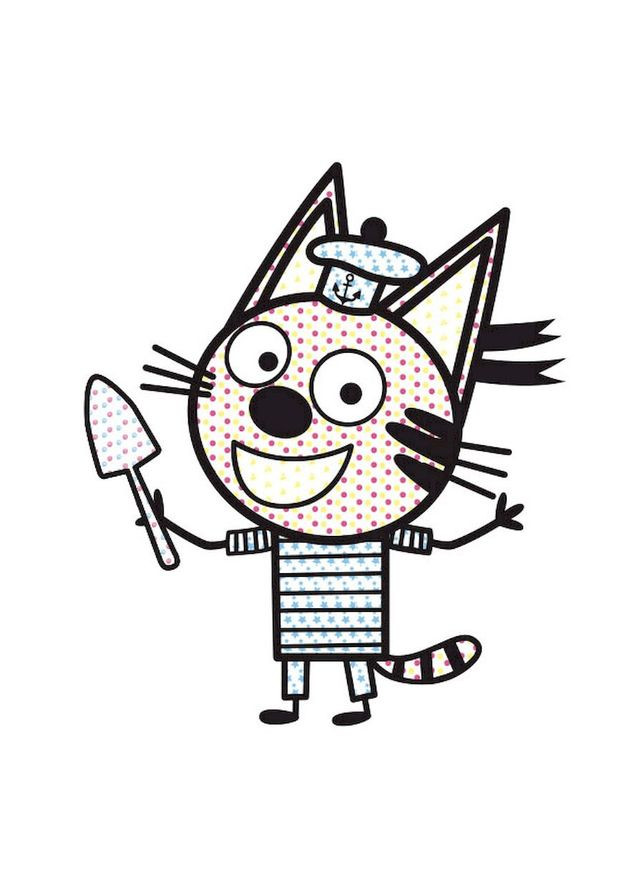 Водяна розмальовка Три Коти. Пляж 1370007 Кольоровий Буль Ranok Creative (305077625)