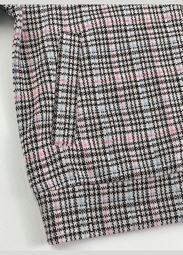 Сірий демісезонний костюм бомбер та спідниця Mevis