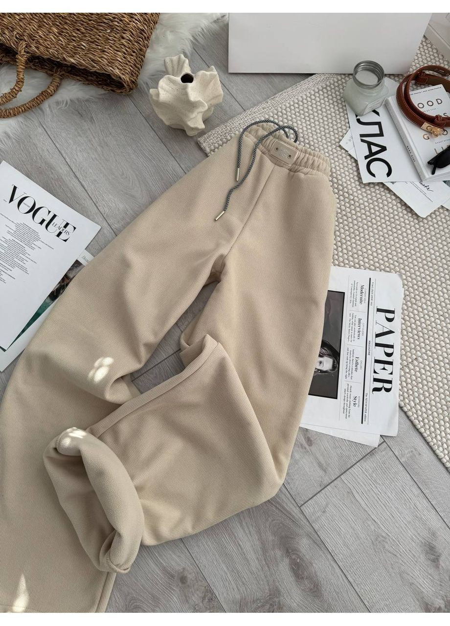 Вельветовые брюки на флисе No Brand (366391854)