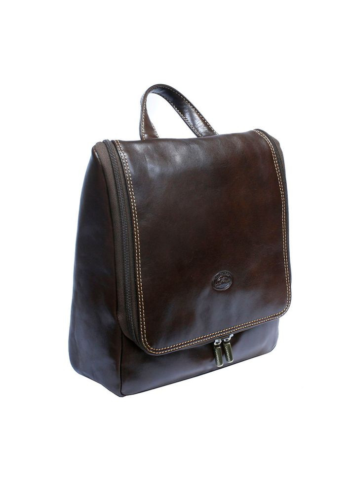 Коричнева шкіряна косметичка-несесер Italico 8220 moro Tony Perotti (303830875)