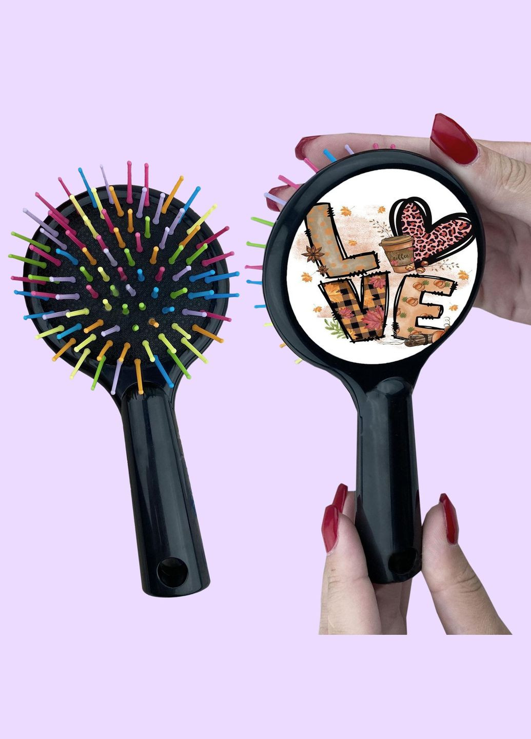 Расческа для волос love #003 Черная No Brand (315044737)