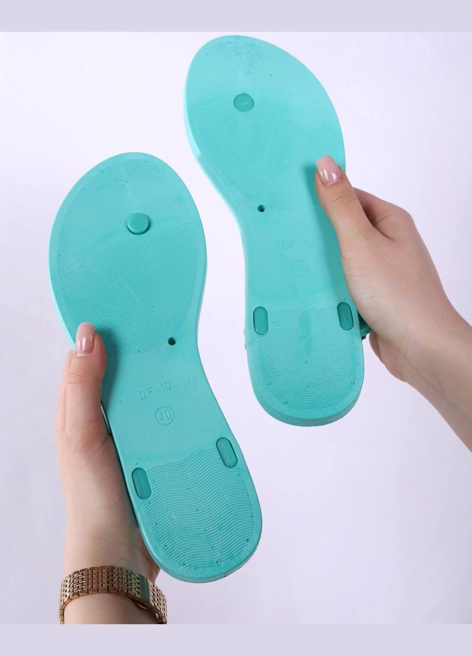 бірюзового кольору No Brand Босоніжки жіночі силіконові (334728669)