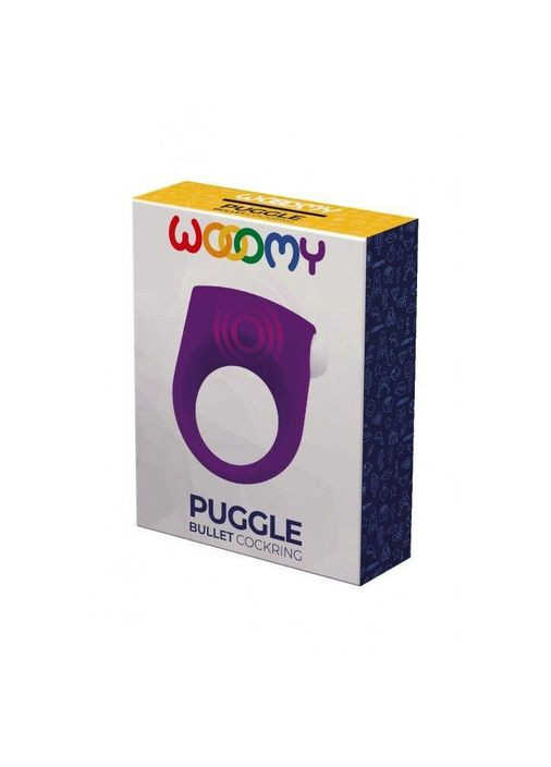 Эрекционное виброкольцо Wooomy Puggle, 1 виброрежим, диаметр 3–4,4 см No Brand (366877065)