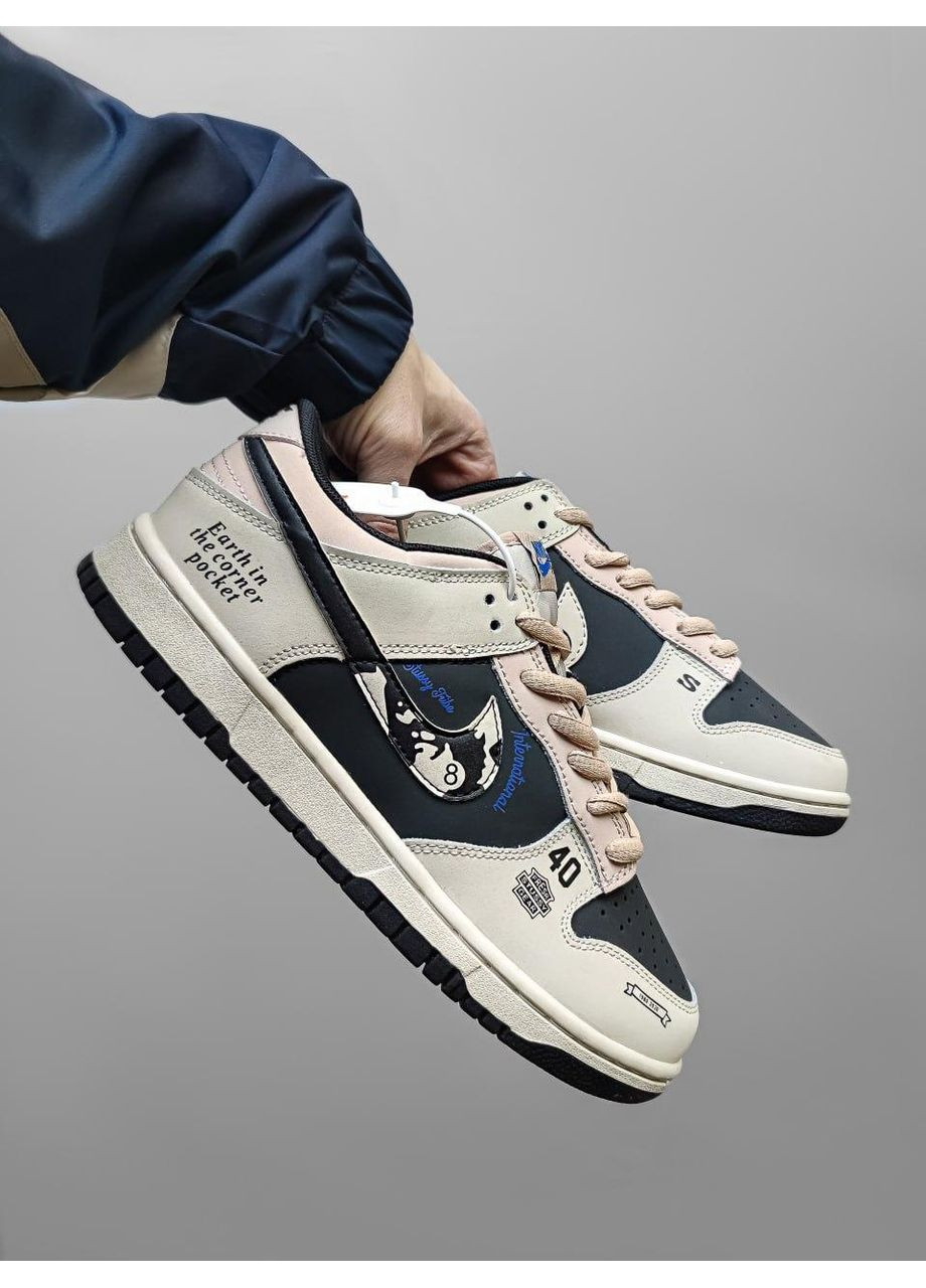 Черные демисезонные кроссовки мужские nike sb dunk low x stussy 40th v2 найк сб данк No Brand