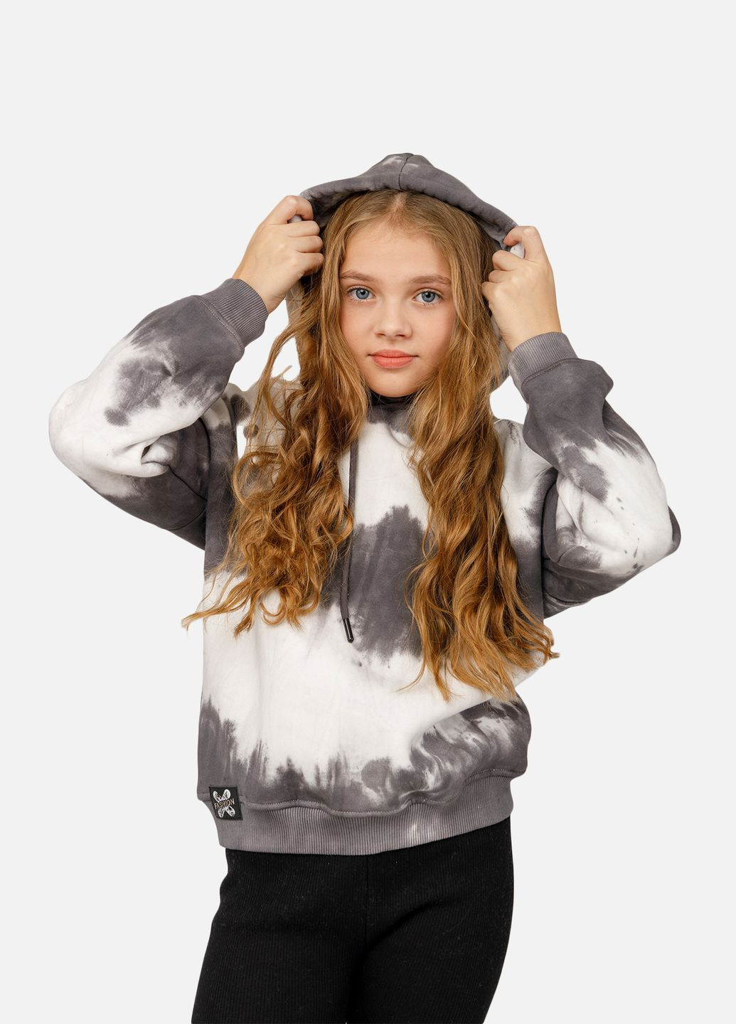 Худи для девочки цвет светло-серый CB-00261981 Viollen (316136536)