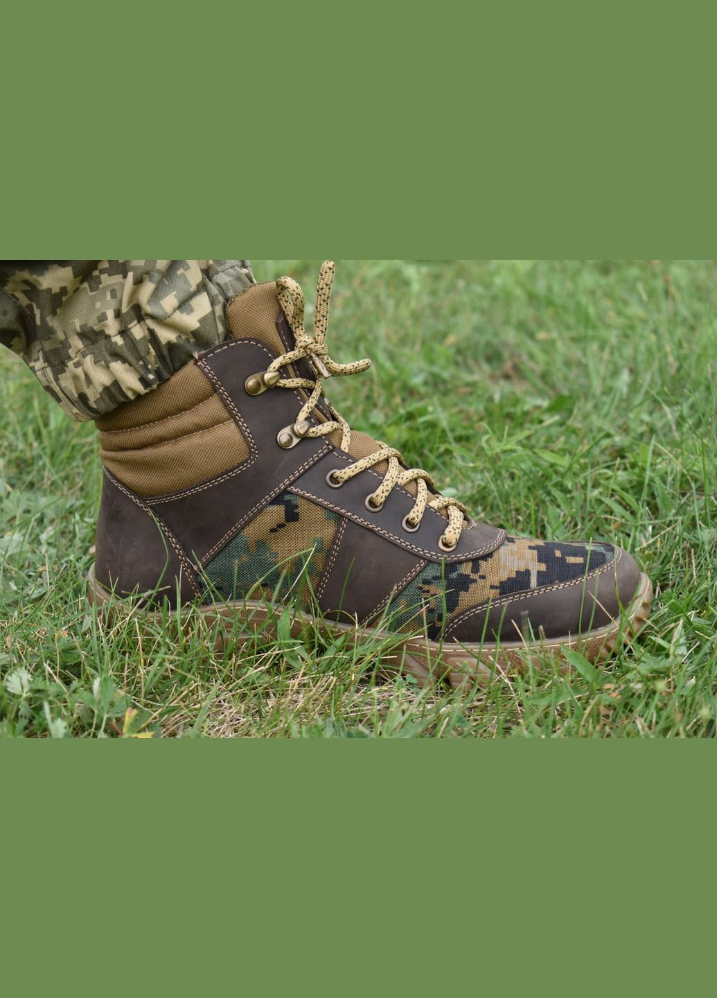 Військові Чоловічі Тактичні Берці Зимові. 36-48р Коричневі+Піксель. Теплі та зручні! MSZM-1019 No Brand (301138635)