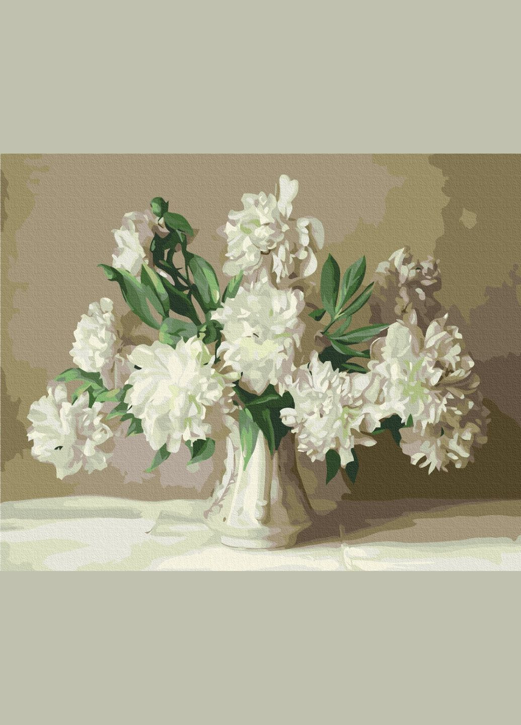 Картина по номерам «Белые пионы в вазе» 40х50 см Brushme (363986489)