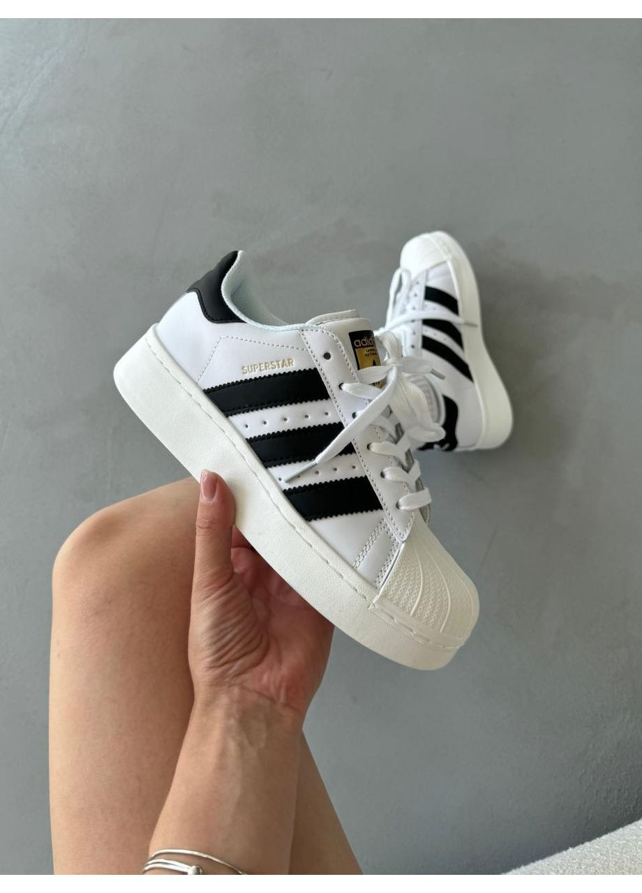 Білі Осінні кросівки чоловічі adidas superstar xlg white адідас суперстар No Brand