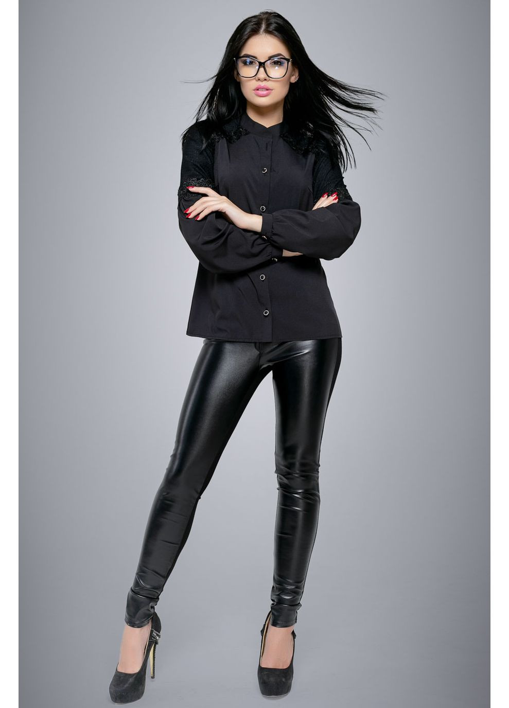 Чёрная блуза 999.2705 Seventeen