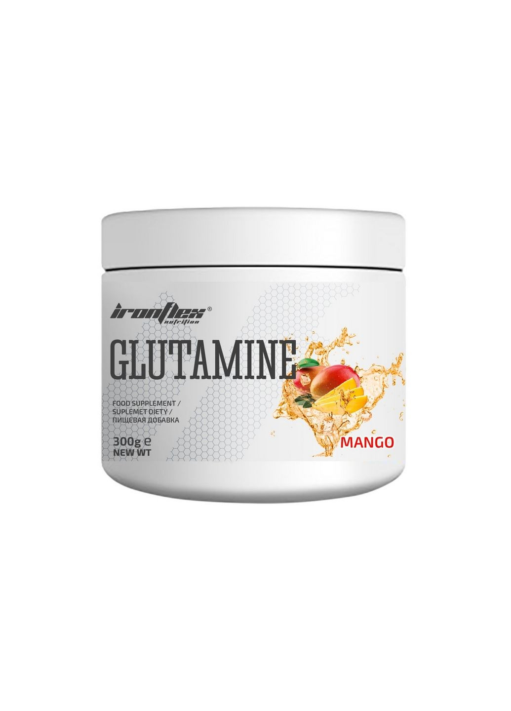 Аминокислота Glutamine, 300 грамм Манго Ironflex (293478637)