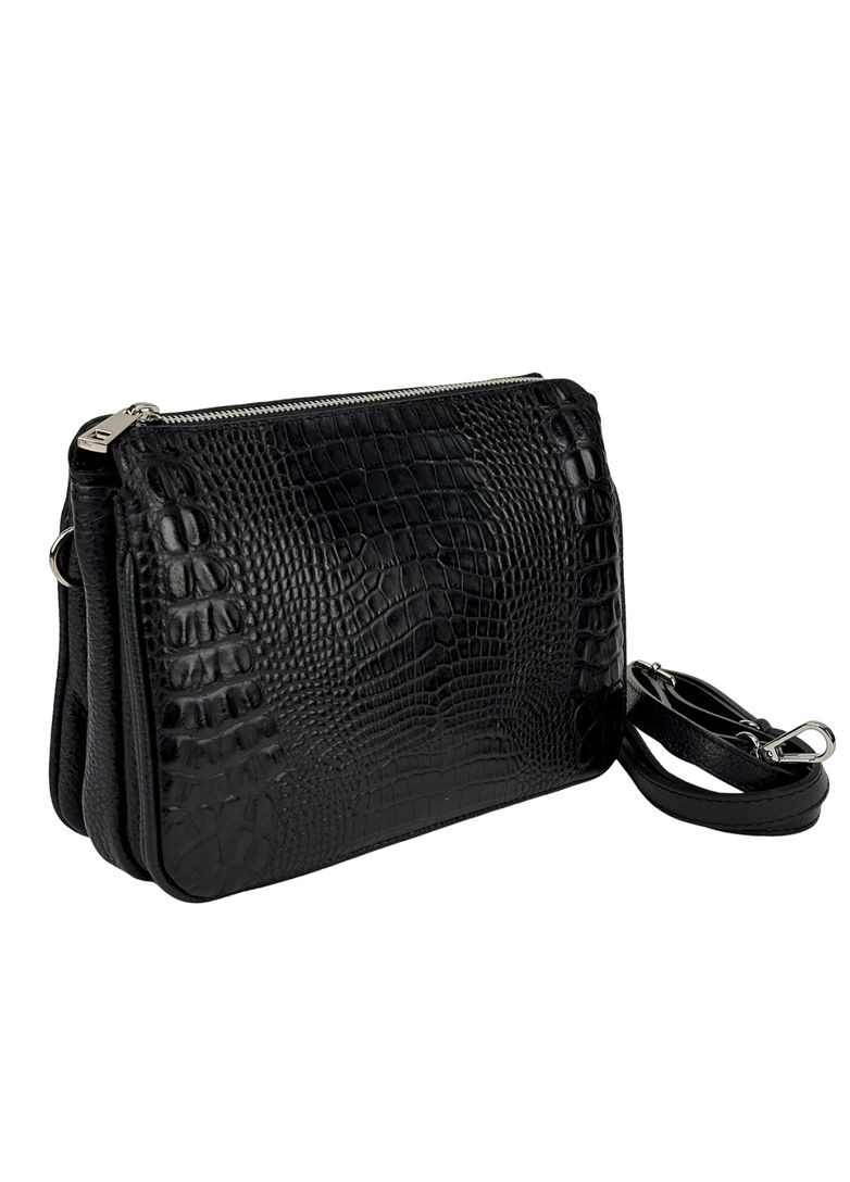 Каркасная женская сумочка с теснением под репитилию Italy RoyalBag F-IT-9871 (305741694)
