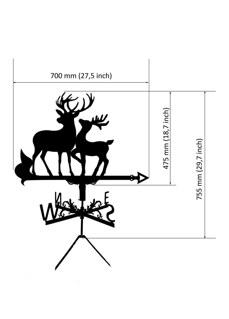Флюгер на дом Елени, флюгер на крышу из металла 2 мм. No Brand (368896644)