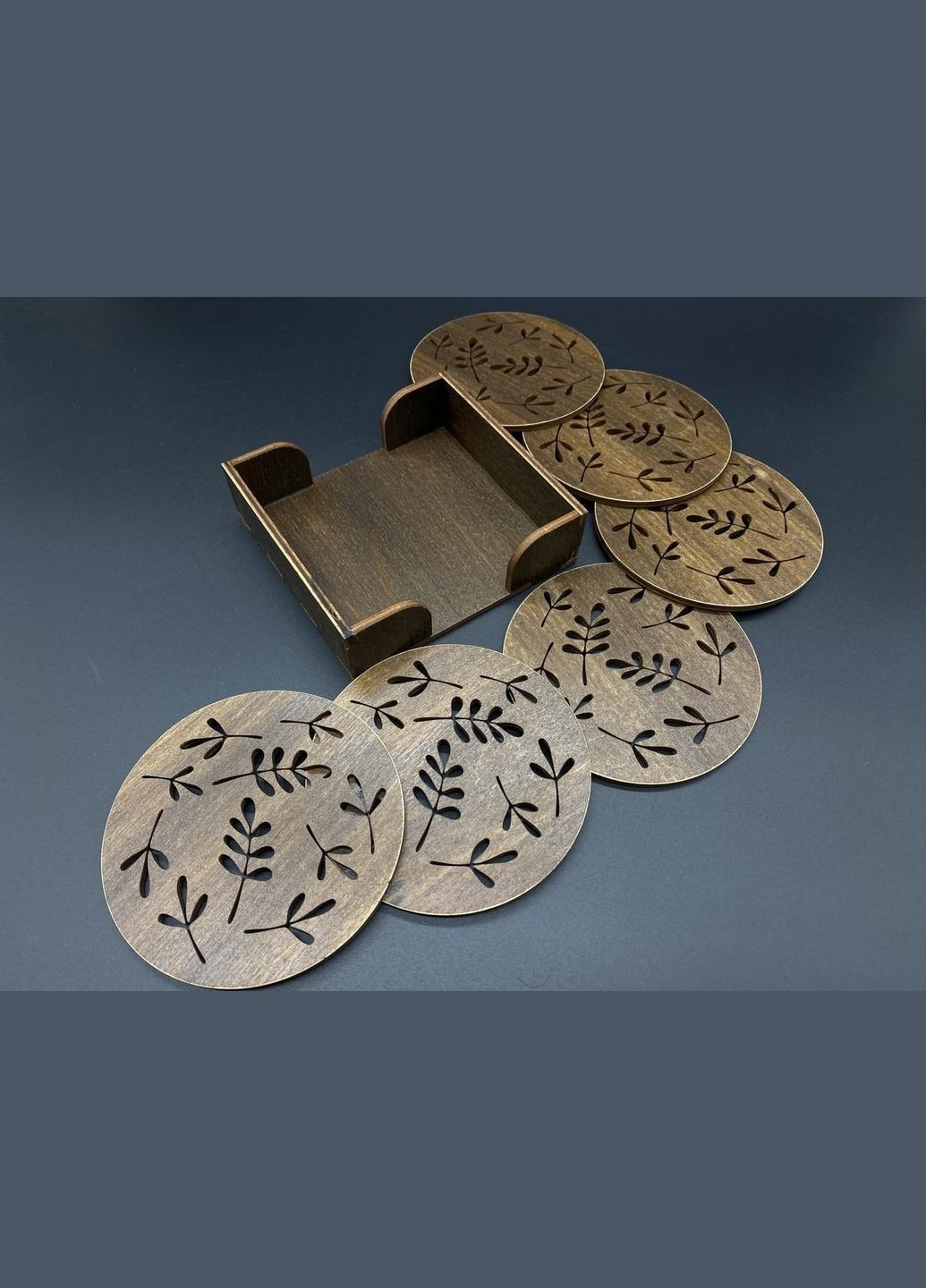 Підставки під гаряче в коробочці. Комплект 6шт. Тоновані. 10х11см (X-155) HM furnitura (330602203)