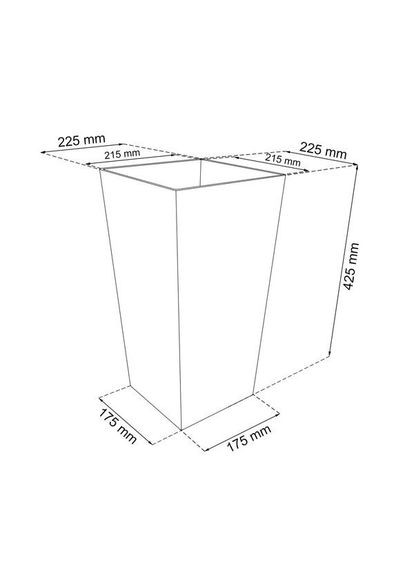 Вазон Rato Square 16,3 л бежевый Prosperplast (316628305)