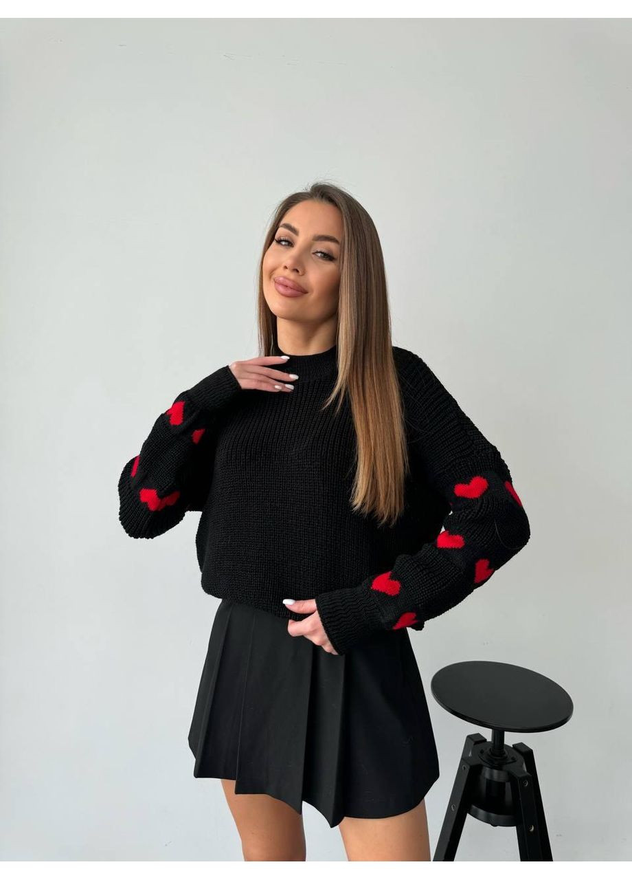 Чорний светр ao147 No Brand